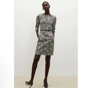 M.M. Lafleur The Etsuko Tailored Pencil Dress in Crackle Sz 4
